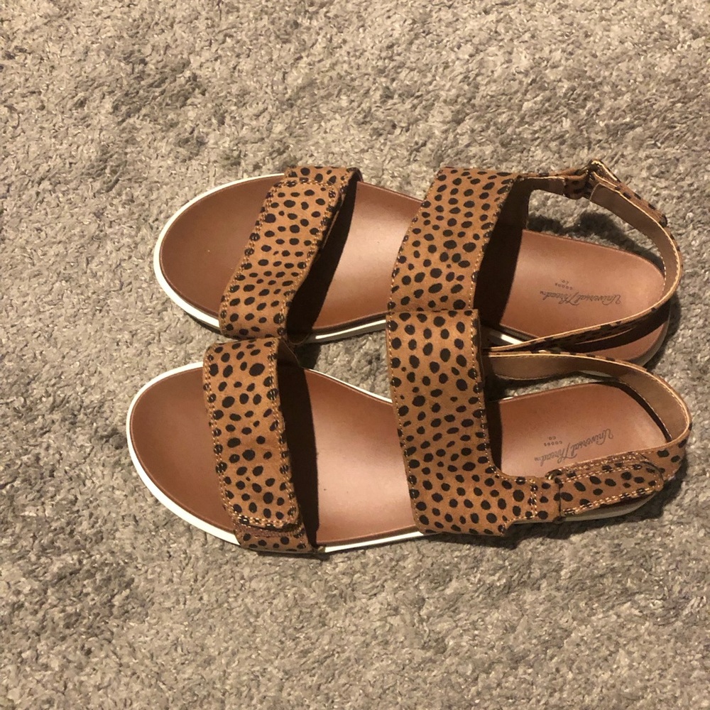 Leopard print sandals